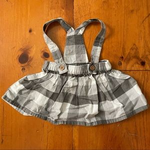 Carter’s Gray White Plaid Flannel Baby Girl Skirt